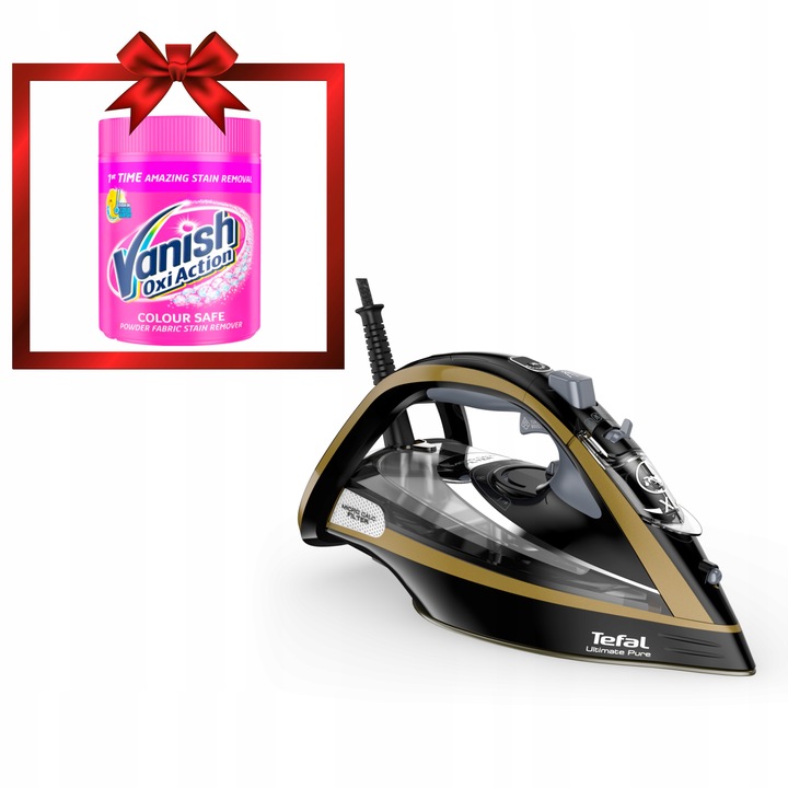 Żelazko parowe Tefal Ultimate PURE FV9865 3000 W mocne 250g/min Anti-Drip