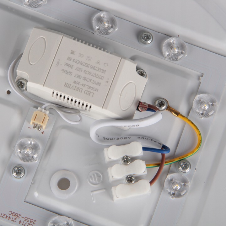 PANEL LED NATYNKOWY plafon sufitowy 18W OKRĄGŁY czujnik ruchu