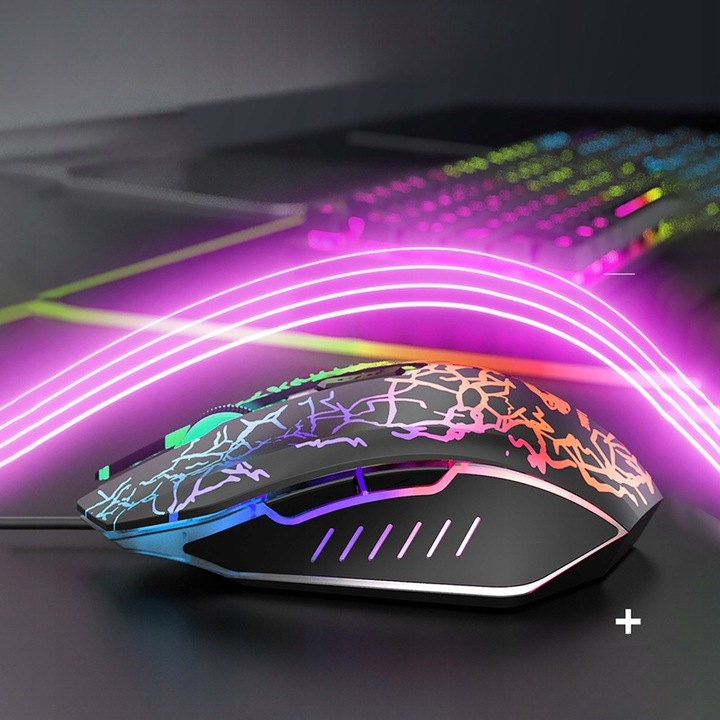 KLAWIATURA MYSZKA PODKŁADKA GAMINGOWA PODŚWIETLENIE PROFESJONALNY ZESTAW