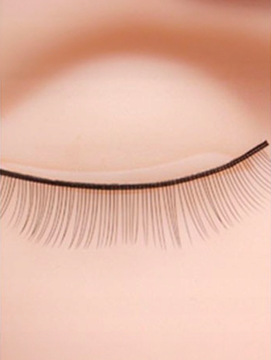 GŁÓWKA GŁOWA TRENINGOWA DO NAUKI PRZEDŁUŻANIA RZĘS SILIKONOWA + RZĘSY