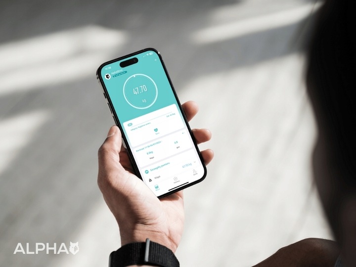 Waga Łazienkowa Elektroniczna Sportowa Alpha - Aplikacja Po Polsku