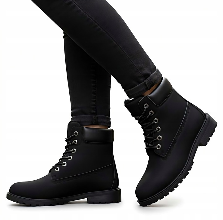 BUTY ZIMOWE DAMSKIE SPORTOWE OCIEPLANE ŚNIEGOWCE TRAPERY BOTKI P4