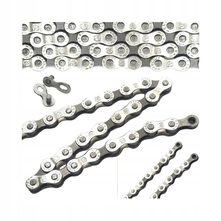 Łańcuch rowerowy 7 8 rzędowy 116 ogniw do roweru MTB 1/2x3/32 nowy
