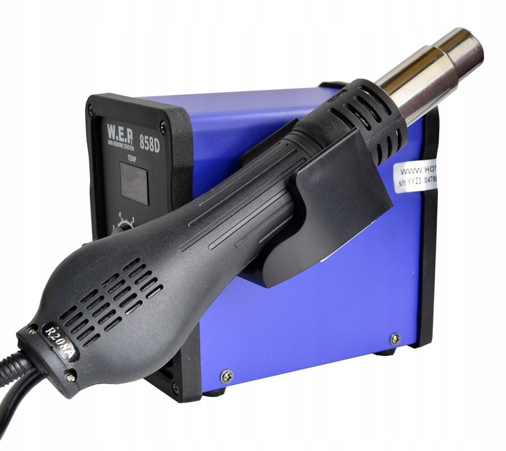 HOTAIR Stacja lutownicza WEP 858D wersja na TRAFO duży nadmuch ciężka