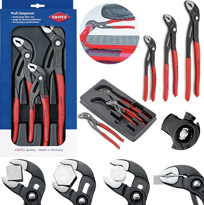 KNIPEX Cobra 3 szt Szczypce do rur 00 20 09 V02