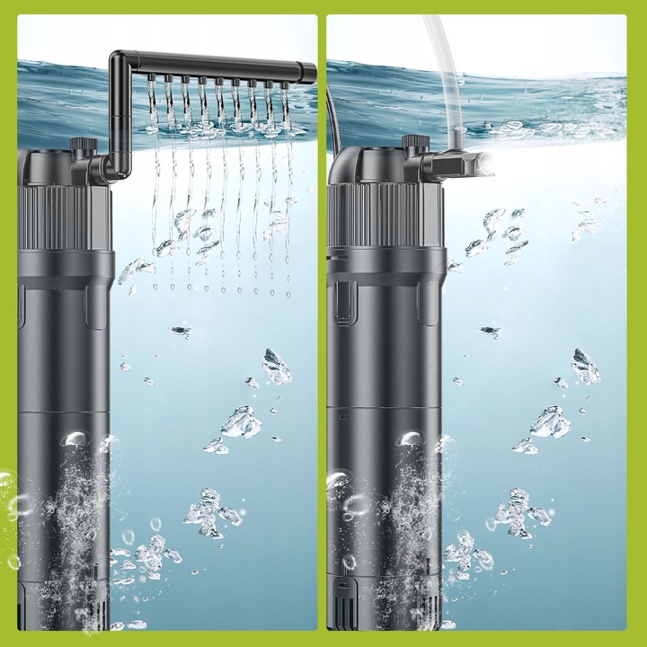 5W1 FILTR WEWNĘTRZNY Z LAMPĄ UV BIOLOGICZNY DO AKWARIUM DO 100-300L 800L/H