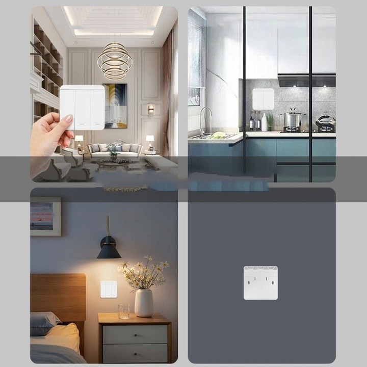 BEZPRZEWODOWY WŁĄCZNIK ŚWIATŁA Z 2 ODBIORNIKIEM RF 433 MHZ 10 A