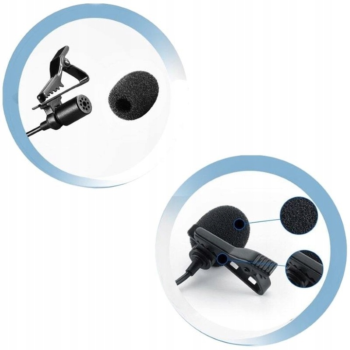 Mikrofon krawatowy z klipsem do telefonu USB-C uniwersalny mikrofon
