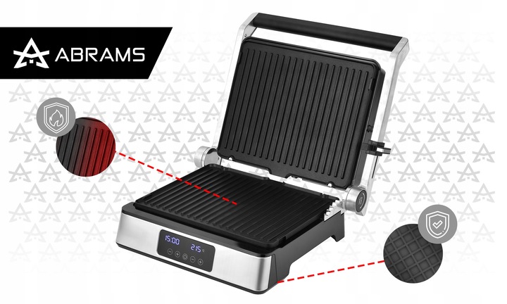 GRILL GOFROWNICA OPIEKACZ ELEKTRYCZNY 2200W REGULACJA CZASU I TEMP