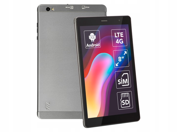 TABLET 8" 4G LTE 4/64GB WiFi SIM GPS HD ANDROID ŁADOWARKA KABEL