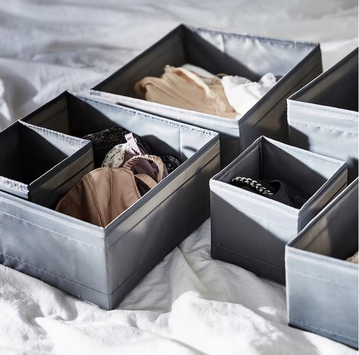 ORGANIZER NA BIELIZNĘ SKARPETKI DO SZUFLADY SZAFY ZESTAW POJEMNIK 6