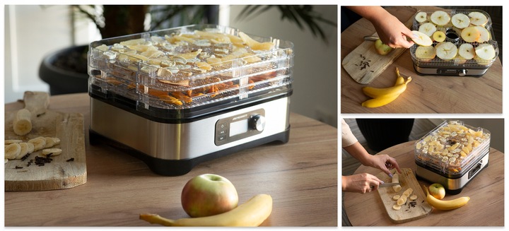 DUŻA Suszarka do grzybów spożywcza owoców i warzyw 5 poziomów +