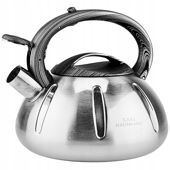 CZAJNIK na GAZ CZAJNIK SREBRNY 3L Z GWIZDKIEM POKRYWĄ RĄCZKA STAL