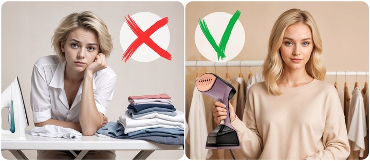 Parownica do ubrań 2000W Steamer Żelazko parowe regulacja pary 45g/min