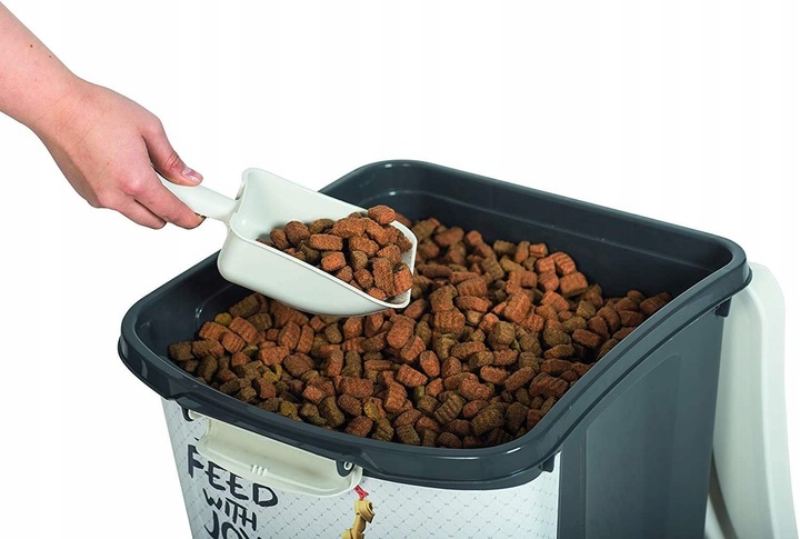 DUŻY POJEMNIK NA KARMĘ ŻWIREK DLA PSA KOTA ŁOPATKA