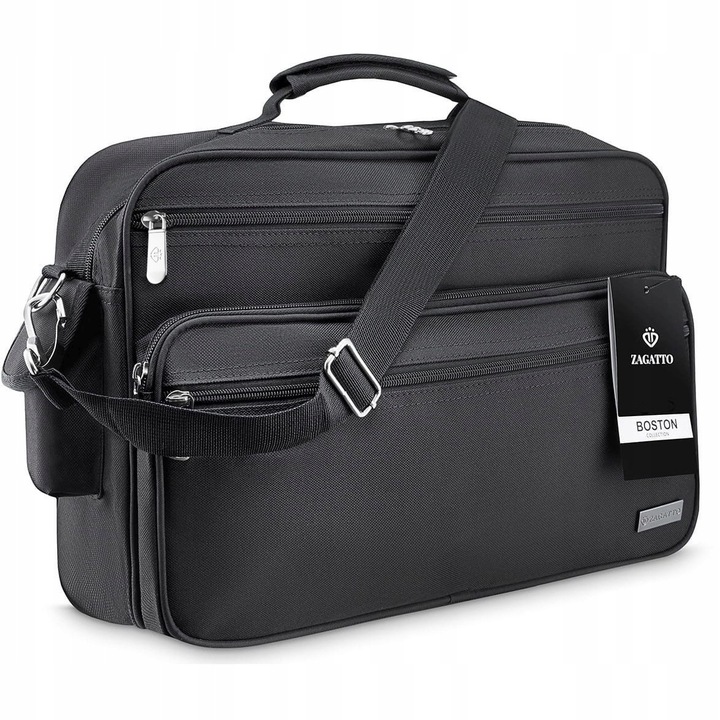 Torba męska na ramię do pracy pojemna mocna listonoszka na laptopa ZAGATTO