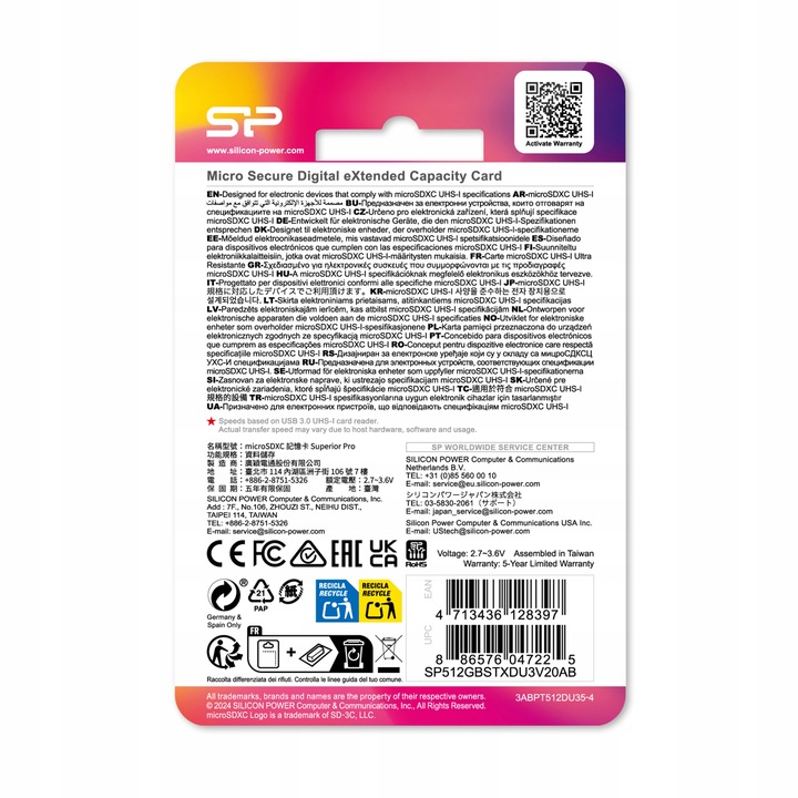 Karta SP Silicon Power 512GB Superior Pro MicroSD High Speed z adapterem