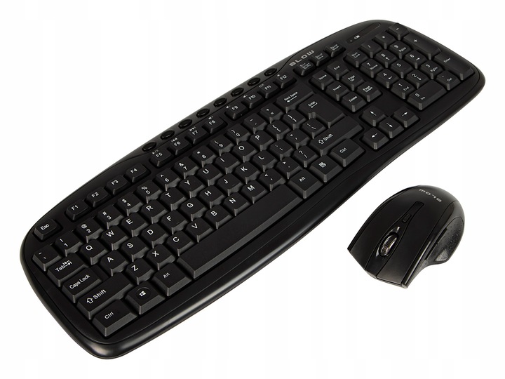 ZESTAW BIUROWY GAMINGOWY KLAWIATURA MYSZKA BEZPRZEWODOWA USB CICHA ADAPTER
