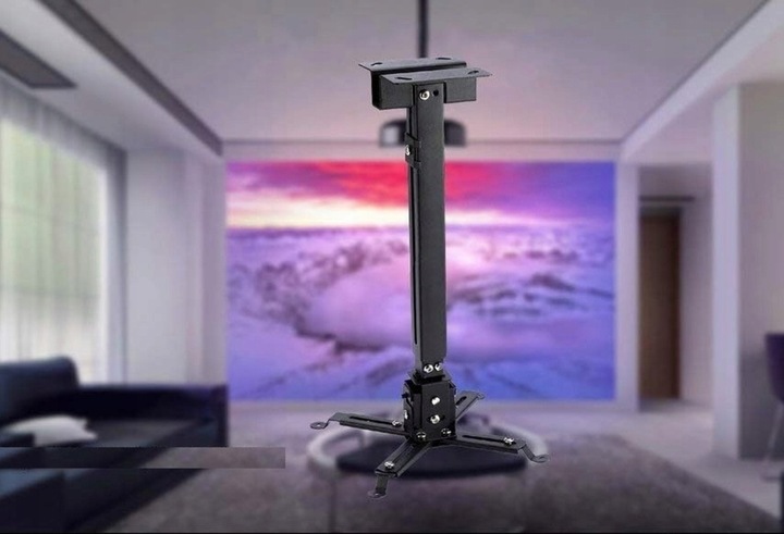 UCHWYT WIESZAK DO PROJEKTORA RZUTNIKA 3W1 SUFITOWY ŚCIENNY TELESKOPOWY