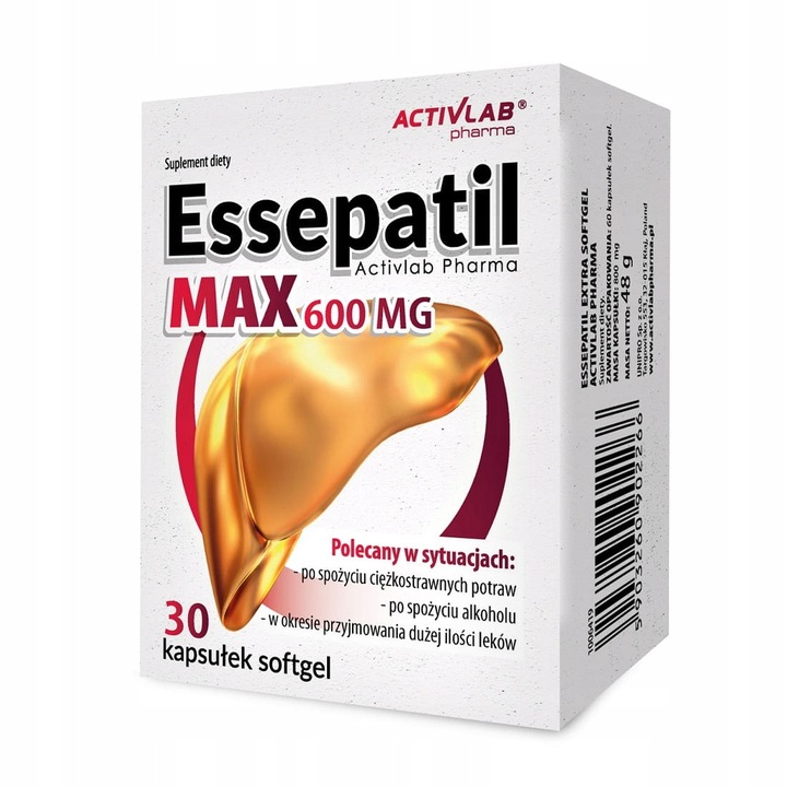 Essepatil EXTRA MAX 600 mg SOFT-GEL TRAWIENIE