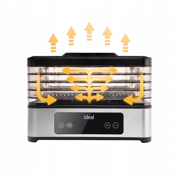 DUŻA Suszarka do Grzybów Owoców Warzyw IDEAL INOX +Termoobieg 400W