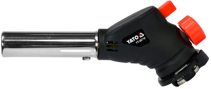 YATO PALNIK GAZOWY PIEZO 360° ZŁĄCZE EN417 + 4 KARTUSZE GAZOWE 400ML