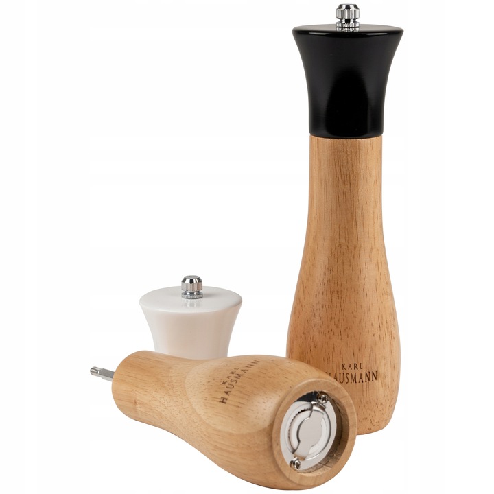 MŁYNEK DO PIEPRZU RĘCZNY ZESTAW 2 SZT MŁYNEK DO PIEPRZU I SOLI DREWNO