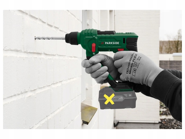 PARKSIDE Akumulatorowa MŁOTOWIERTARKA Udarowa PABH 20-Li D4, 20 V +