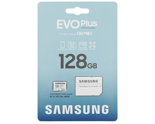 KARTA MICRO SD SAMSUNG EVO PLUS 128GB 130MB/S V30