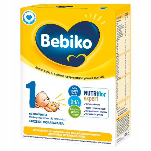 BEBIKO 1 MLEKO POCZĄTKOWE DLA NIEMOWLĄT 0m+ 5x600g