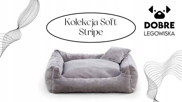 Legowisko dla Psa Soft Stripe M 80/65