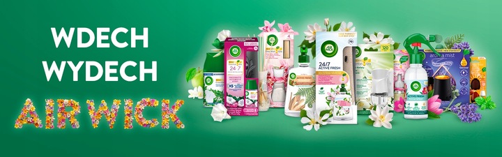 AIR WICK Aromatyczna Mgiełka Odświeżacz Powietrza Spokojna 20 ml Komplet