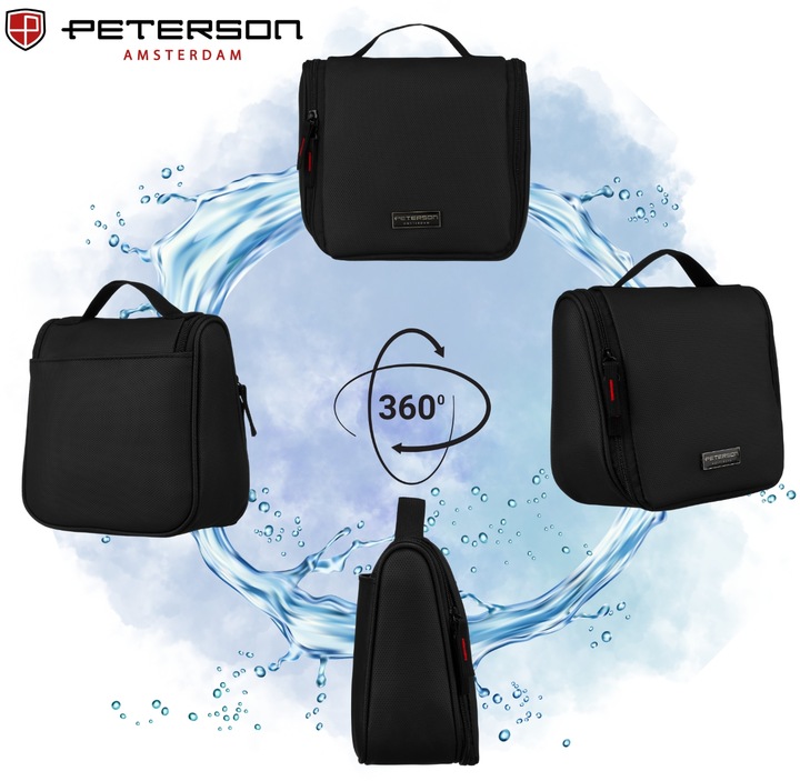 Kosmetyczka męska Peterson z haczykiem podróżna pojemna na kosmetyki