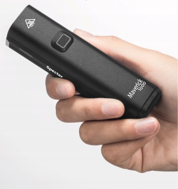 LAMPKA ROWEROWA OŚWIETLENIE ZESTAW SPECTER MAVERICK1000 lm = TYŁ 120lm