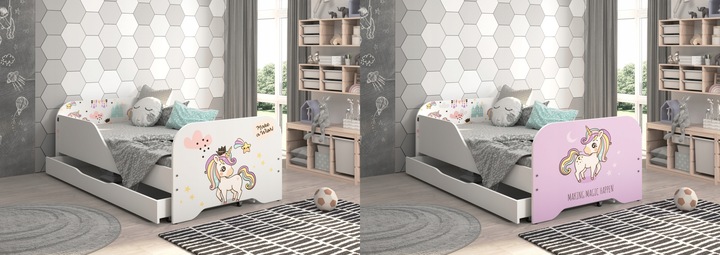Łóżko MIKI dziecięce 140x70 + materac DUŻO wzorów!