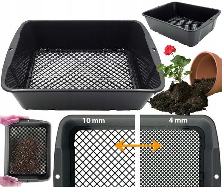 Sito Ogrodnicze Przesiewanie Ziemi Kompostu Kory Sitko Regulowane