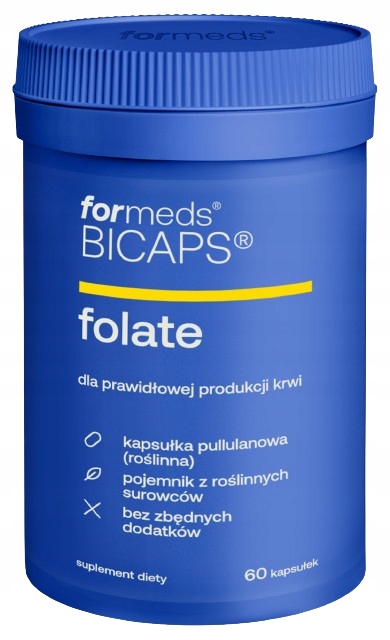 BICAPS FOLATE 60 caps. KWAS FOLIOWY ForMeds