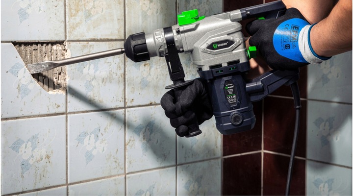 MŁOT UDAROWY MŁOTOWIERTARKA + DŁUTA, WIERTEŁA SDS+