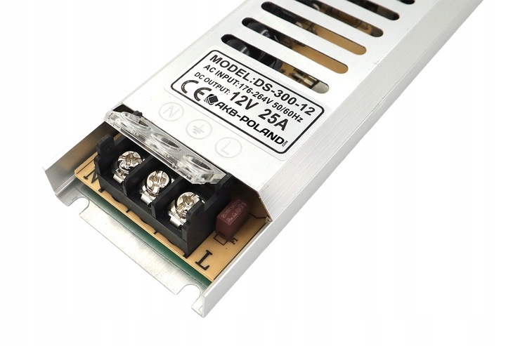 ZASILACZ 12V LED 300W 25A Slim Montażowy Modułowy Do Taśm MONO RGB