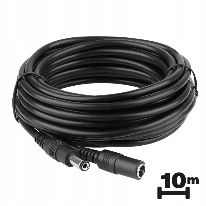 Przedłużacz zasilania do kamer DC 10m WGT-5.5/2.1Kabel PRZEWÓD DC 12V