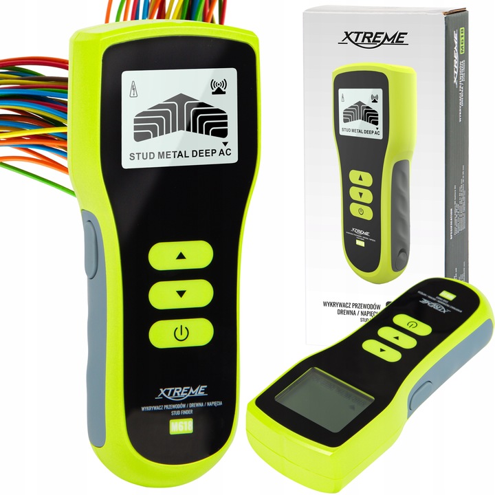 WYKRYWACZ 3W1 DETEKTOR DREWNA METALI NAPIĘCIA PRZEWODÓW KABLI W