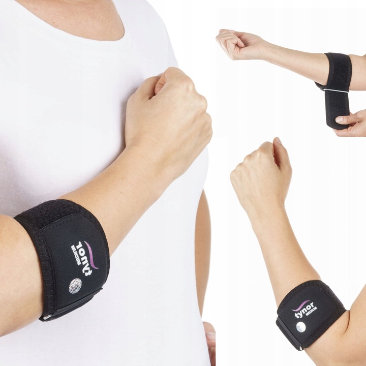 STABILIZATOR NA ŁOKIEĆ TENISISTY GOLFISTY OPASKA ELASTYCZNA ŁOKCIA