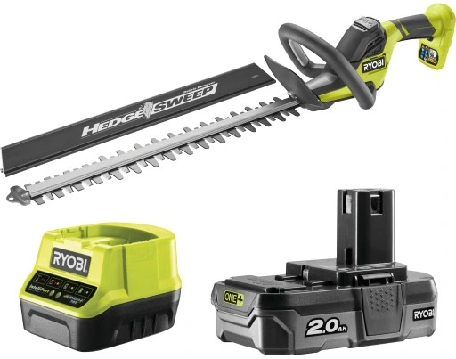 RYOBI NOŻYCE DO ŻYWOPŁOTU AKUMULATOROWE 18V SEKATOR 50CM HEDGESWEEP + 2AH