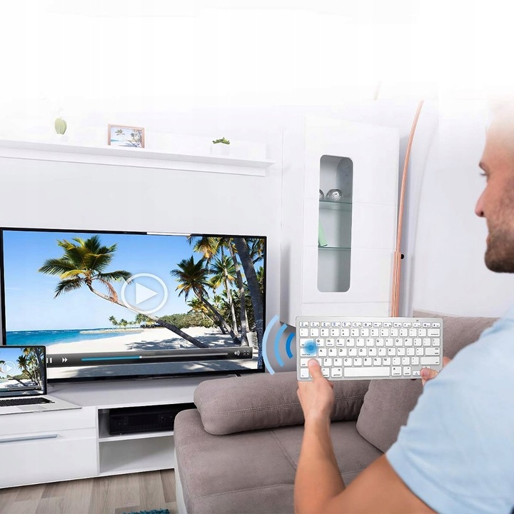 KLAWIATURA BEZPRZEWODOWA BLUETOOTH MEMBRANOWA SMART TV PC IOS ANDROID WIN