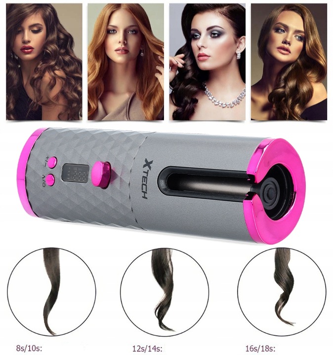 LOKÓWKA DO WŁOSÓW AUTOMATYCZNA CERAMICZNA LCD CURL