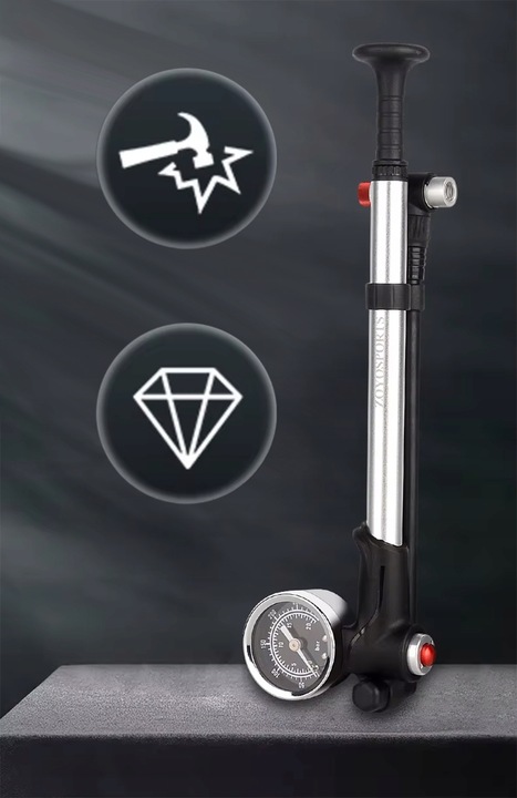 ROWEROWA POMPKA DO AMORTYZATOWRÓW DAMPERÓW ROWEROWYCH RĘCZNA 300 PSI 20 BAR