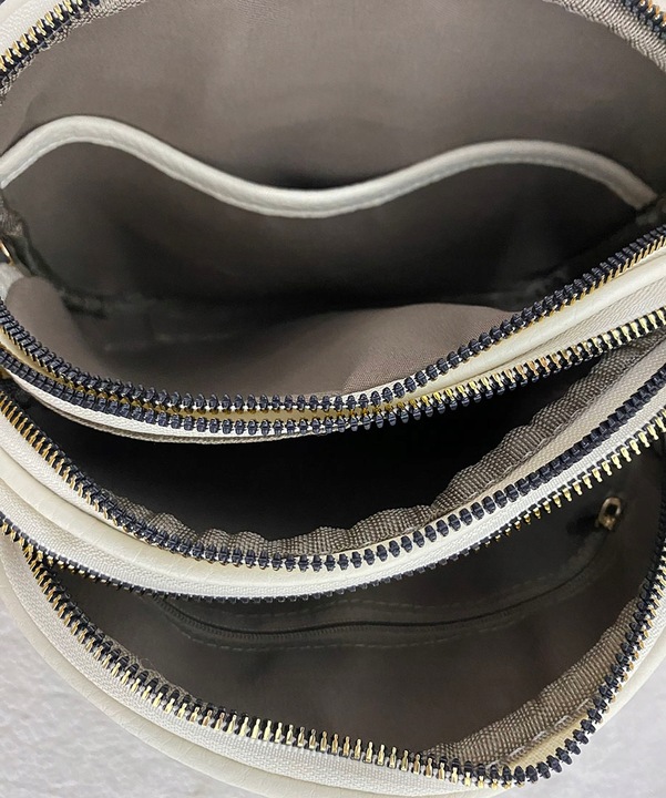 Torebka Damska Skóra Pojemna Listonoszka na Ramę Miejska Modna YD9743 Beige