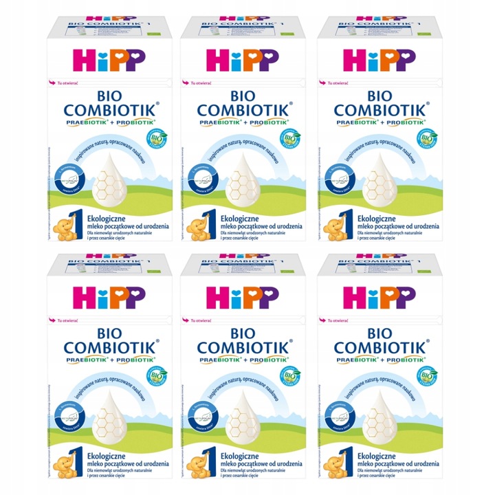 Mleko HiPP 1 BIO COMBIOTIK Mleko początkowe od urodzenia 6x550g