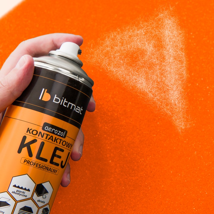 KLEJ SPRAY FILCU MAT PIANEK GĄBEK WYGŁUSZAJĄCYCH montażowy łatwa aplikacja