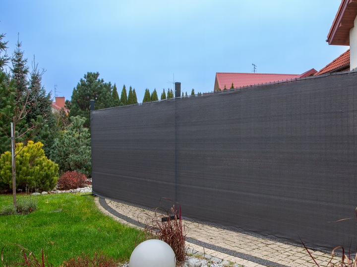 SIATKA CIENIUJĄCA 95% OSŁONA PŁOT 1,50mx10m GRAFIT